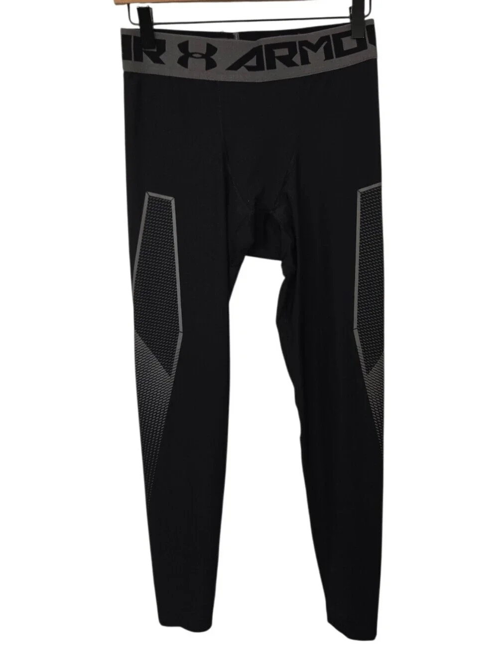 ✨ Under Armour Men's Compression Leggings Black Gray Performance Tights XL